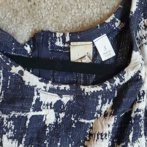 Macy's blue & white,fit and flare dress in size s - Picture 3 of 3